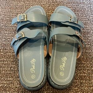 Pink Lily platform sandals